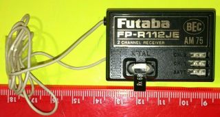 Rare Vintage Futaba Fp - R112je 2 Channel Receiver Am 75mhz 75.  550