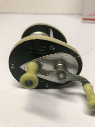 Vintage Shakespeare President No.  1970a Model Fh Bait Casting Reel Made In Usa