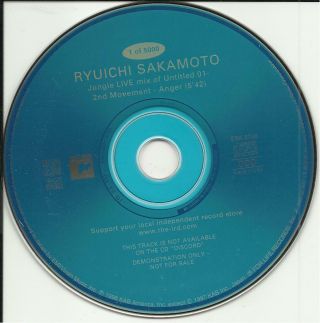 Ryuichi Sakamoto Jungle Live 2nd Movement Rare Unrelease Trk Promo Cd Single 97