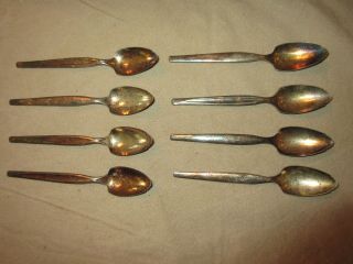 Set Of 8 Vintage Wm.  Rogers Mfg.  Co " Rogers " Serrated Grapefruit Spoons