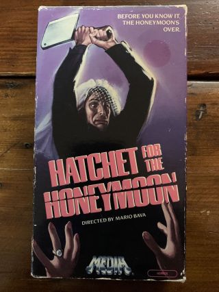 Hatchet For The Honeymoon Vhs Media Horror Sov Cult Rare Htf Oop Bava Chopped Up
