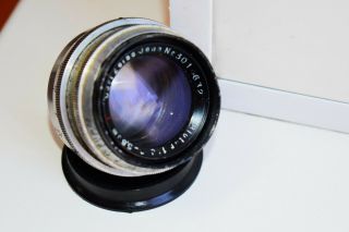 RARE Silver Carl Zeiss Jena Biotar RED T 1:2 F=58 MM SLR lens EXAKTA mount 3