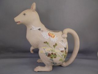 Antique Vintage Japanese Banko Ware Rat Figural Teapot