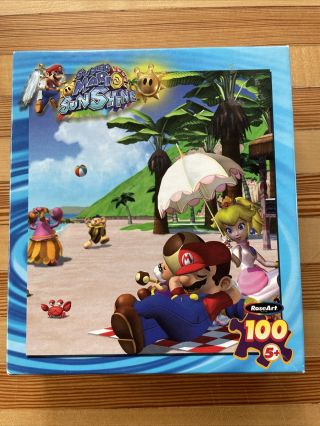 2003 Mario Sunshine 100 Piece Puzzle Roseart Rare Beach Scene - Complete
