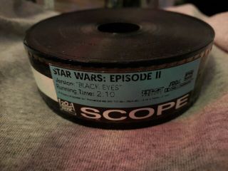 Rare Star Wars: Episode Ii " Black Eyes " Movie Trailer Film Reel 2:10 Scope 8mm