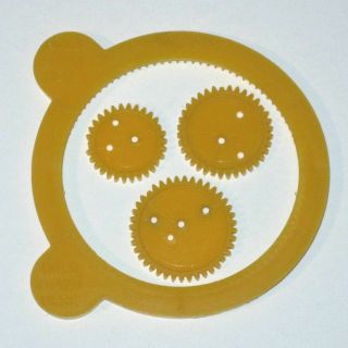 Vintage Spirograph Style Jvz Co.  Cereal Premium Toy Rare Plastic Drawing Toy