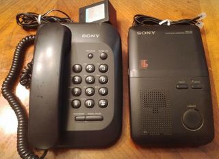 Sony Telephone It - B2 And Answering Machine Tam - 50 Combo Tape With Power Adapters