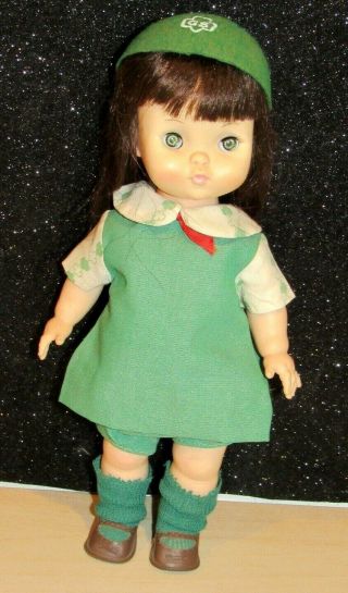 Vintage 1966 Effanbee Girl Scout Punkin Doll W/complete Outfit 11 "