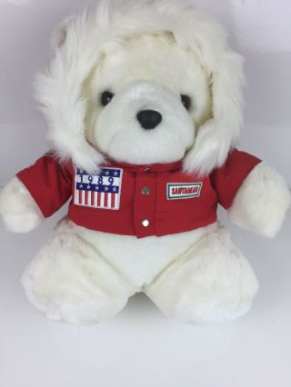 Vintage 1989 Dayton Hudson Santa Bear Explorer Plush Teddy Christmas