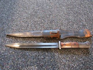 Wwii German K98 Bayonet Rare French Occupation Made Jwh And 6759 N