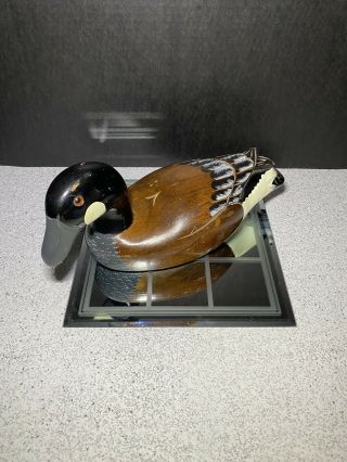 Vintage Hand Carved/painted Wooden Duck Decoy,  (fowl,  Mallard,  Hunting) Display