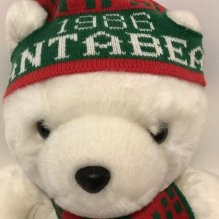 1986 Santa Bear Dayton Hudson Plush Stuffed Animal With Christmas Scarf & Hat