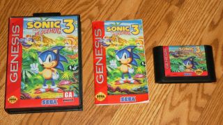 Authentic Rare Sonic The Hedgehog 3 For Sega Genesis Mega Drive Cdx Nomad