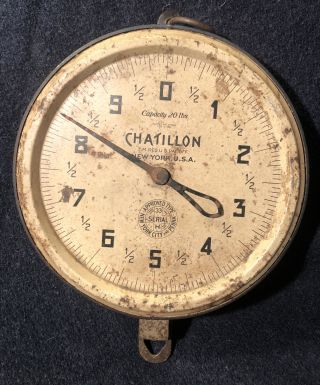 Antique Chatillon 20 Lb 1931 Mercantile Scale,  Type 33,  Serial H.  Usa Made