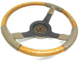 Buick Riviera Wood And Leather Steering Wheel 3 Bar 1985 Option W15 Rare Oem Gm