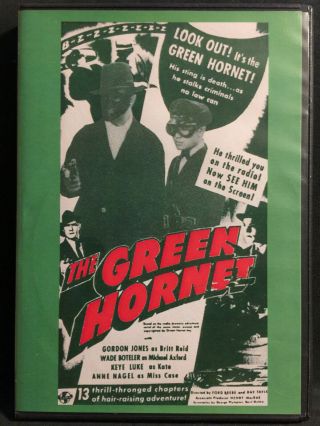 Rare The Green Hornet - Dvd - 1939 Gordon Jones Anne Nagel 13 Episode Serial