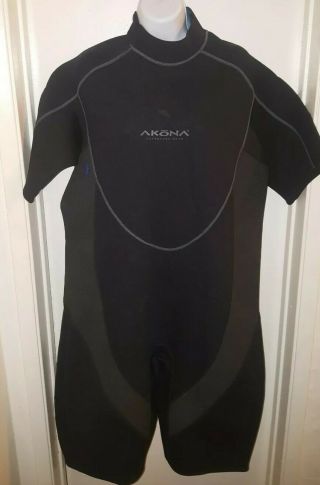Akona Springsuit Wetsuit 3mm Density Size 4xl Black Rare Size