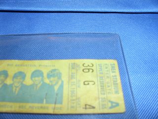 Beatles Rare Aug.  15,  1965 Concert Ticket Stub Shea Stadium,  Nyc