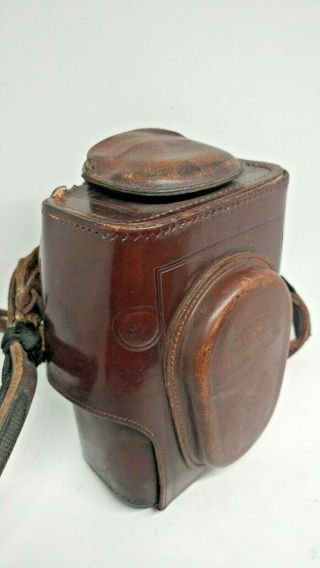Zeiss Ikon Contaflex TLR Camera Case Vintage Leather Rare 3