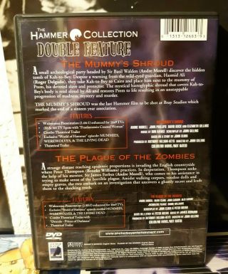 The Mummys Should/Plague of the Zombies DVD 2 - Disc Set Hammer Horror RARE OOP 2