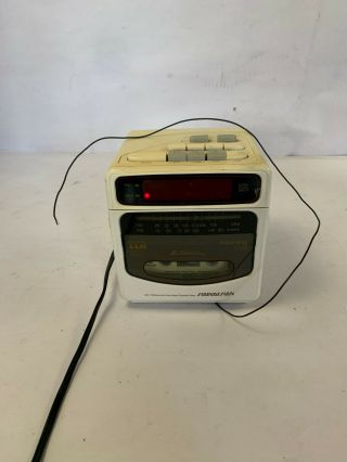 Vintage 80s Soundesign Model 3833 Am Fm Cassette Player Alarm Clock