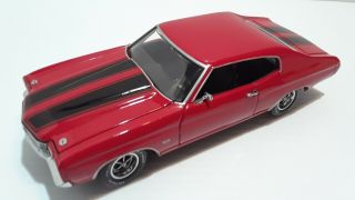 Rare 1:24 1970 Chevelle Ss,  Cranberry Red Edition,  Made By The Franklin,