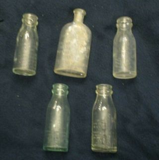 5 Antique Edison Radio Battery Oil Bottles