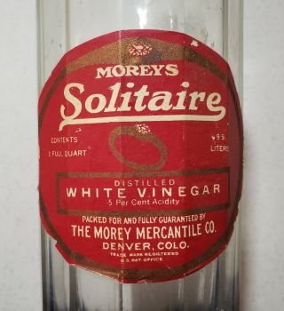 Antique Moreys Solitaire Diamond Ring Vinegar Bottle Morey Mercantile Denver CO 2