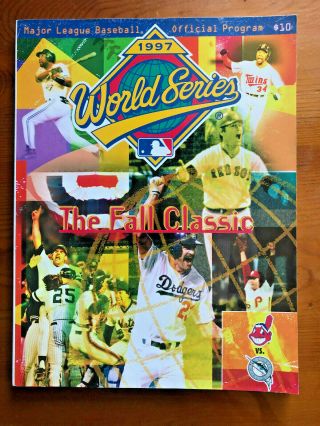 1997 Official World Series Program Indians Vs Marlins Rare