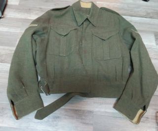 Rare Orig Ww2 Canadian Army " Battle Dress Jacket " 1943 " 21st Army Group "