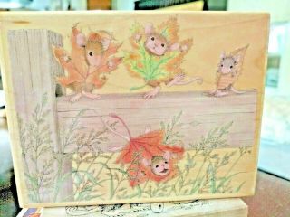 House Mouse,  Autumn Wardrobe,  Leaves,  Rare,  Stampabilities,  163,  Rubber,  Wood
