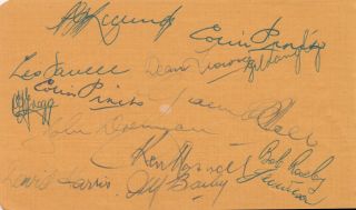 South Australia Cricket Team 1953//54 Sheffield Shield Rare Signed Album Page