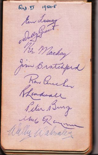 Queensland Cricket Team 1954//55 Sheffield Shield Rare Signed Album Page