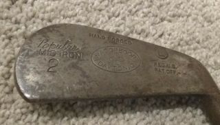 Vintage Macgregor 2 (mid) Iron Dayton Ohio Radite W/ Hickory Shaft & Very Rare
