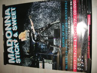 Madonna Promo Poster Sticky & Sweet 2010 Japan Warner Mega Rare