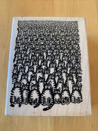 B Kliban Art Cat Wood Rubber Stamp Cat Convention A 190 - F Rubber Stampede Rare