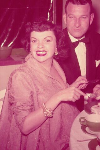 Judy Garland Steps Out To Dinner 2 Rare 35mm Color Slide Of The Great Star
