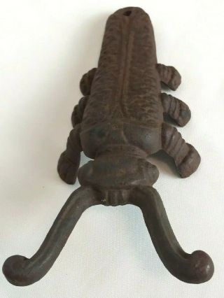 Vintage Antique Cast Iron Beetle Cricket Boot Jack Remover 10” Doorstop 4 669