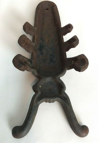 Vintage Antique Cast Iron Beetle Cricket Boot Jack Remover 10” Doorstop 4 669 2