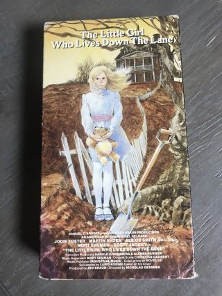 The Little Girl Who Lives Down The Lane Vhs 1983 Vestron Video Jodie Foster Rare