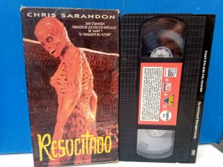RARE Vintage VHS 90 ' s THE RESURRECTED Chis Sarandon Pal - n ARGENTINA HORROR Gore 3