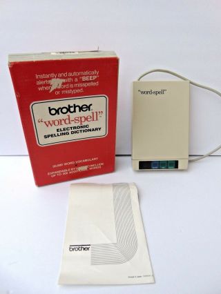 Unique Rare Vintage Brother Word - Spell Electronic Spelling Dictionary