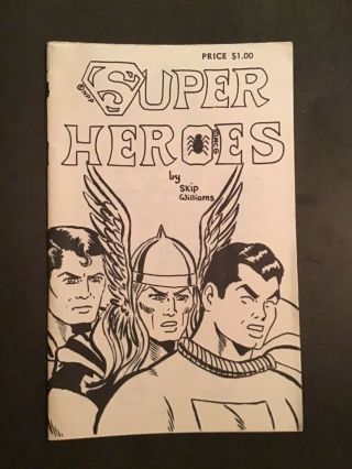 Rare Item Superheroes By Skip Williams Selfpub With Fine Art Heroes 1977?