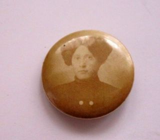 Antique Photo Brooch Pin 1900s Victorian Round Jewelry Mourning