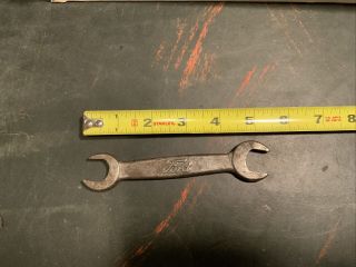 Vintage Ford Script Open End Wrench Circle 5 - 1/2 " Long Made In Usa Antique Tool