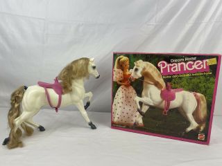 Vintage 1983 Barbie Dream Horse Prancer Arabian With Saddle By Mattel No.  7263.
