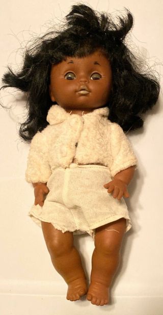 Vintage 1975 Black African American Rare Baby Doll By Shindana Toys Pre Owned