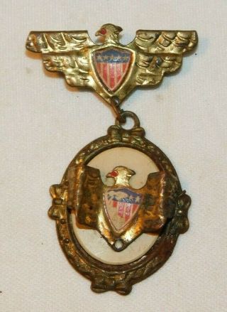 Rare Old World War 1 Military Home Front Eagle Pin