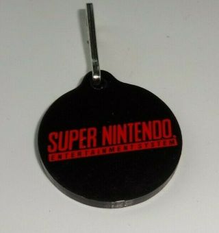 1990 Nintendo Snes Ornament Style Employee Keychain Store Display Sign Rare