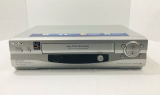 Sony Slv - Ed323 6 Head Hi - Fi Av Stereo Vhs Video Cassette Player Vcr Rare